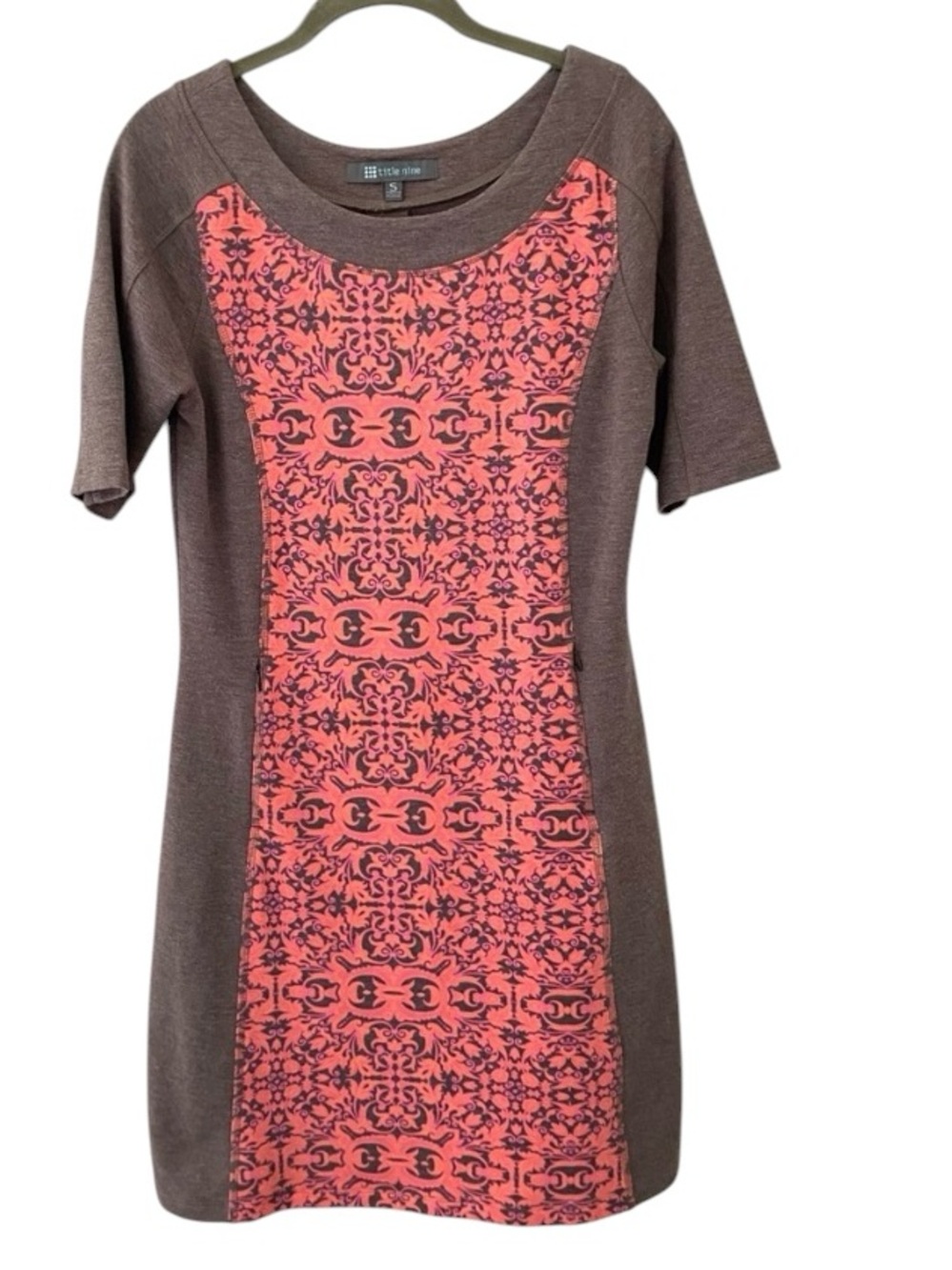 Title Nine Knit Dress Coral Small